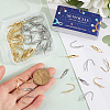 80Pcs 2 Colors 304 Stainless Steel Earring Hooks STAS-SC0009-24-3