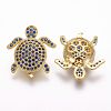 Brass Micro Pave Cubic Zirconia Beads ZIRC-F054-14G-05-1