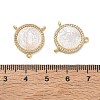 Brass Micro Pave Clear Cubic Zirconia Chandelier Component Links CU-CBA5585-03G-03-3
