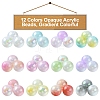 12 Colors Opaque Acrylic Beads OACR-FS0001-70-2