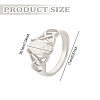 2Pcs Oval Resin Finger Rings RJEW-LP0001-40-2