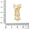 Brass Micro Pave Clear Cubic Zirconia Tassels Pendants X-KK-H526-06G-3