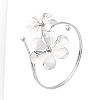 Flower Alloy Arm Cuff Bangles for Girl Women AJEW-A063-01A-P-4