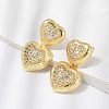 Brass Micro Pave Clear Cubic Zirconia Stud Earrings EJEW-H154-10A-G-3