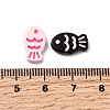 Fish Spray Painted Alloy Enamel Beads FIND-C075-04-3