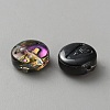Transparent Electroplated UV Plating Glass Beads GLAA-TAC0024-12D-A-2