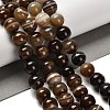 Dyed Natural Banded Agate Beads Strands G-G175-A08-01-2