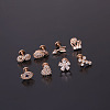 Brass Micro Pave Clear Cubic Zirconia Cartilage Earrings WGF4DCF-19-2