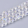Electroplate Glass Beads Strands EGLA-T018-03-C05-1