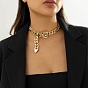 Golden Stainless Steel Belt Buckle Choker Necklaces IA9570-1-1