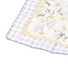 Polyester French Floral Checked Cotton Linen Square Scarf Daisy Bandana FB-CBA4B8E-01-2