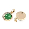 Natural Green Onyx Agate(Dyed & Heated) Pendants KK-U043-53G-02-2