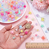 240Pcs 8 Styles Transparent Plastic Beads KY-BM0001-04-3