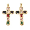 Brass Micro Pave Cubic Zirconia Pendants CU-CBADC6C-13G-08-1