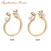 Brass Micro Clear Cubic Zirconia Cuff Finger Rings Setting KK-T056-51G-NF-4
