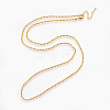 Brass Ball Chain Necklace Making KK-F763-06G-1