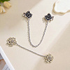 2Pcs 2 Styles Alloy Rhinestone Collar Clips AJEW-BM0001-47-7