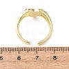 Brass Enamel Cuff Rings for Women RJEW-K264-04G-5