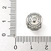 Brass Clear Cubic Zirconia European Beads LS-FIND-M049-01AS-02-3