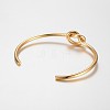Unique Design 304 Stainless Steel Cuff Bangles LS-BJEW-K105-07G-2