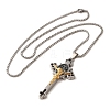 Gothic 201 Stainless Steel Pendant Necklaces NJEW-K260-01G-1