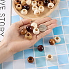 Craftdady 100Pcs 5 Style Pine Wood Beads WOOD-CD0001-17-22