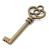 Tibetan Style Alloy Skeleton Key Big Pendants TIBEP-Q035-39AB-NR-2