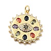 Brass Micro Pave Cubic Zirconia Pendants KK-E015-16G-2