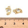 Brass Cubic Zirconia Charms KK-D300-06G-3