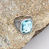 304 Stainless Steel with Cubic Zirconia Finger Rings for Men FS-WG67565-52-1