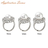 Adjustable Brass Finger Cup Peg Ring Settings ZIRC-I049-06P-4