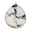 Natural Moss Agate Pendants G-E526-01M-5