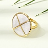 304 Stainless Steel Enamel Cuff Open Rings SA-CBA369F-04G-04-3