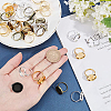 SUNNYCLUE 40Pcs 4 Colors Adjustable Brass Ring Components MAK-SC0001-06B-3