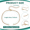 32Pcs 2 Colors 304 Stainless Steel Cable Chain Bracelet Making MAK-ME0001-11-2
