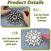 2Pcs Alloy Glass Rhinestone Cabochons FIND-FG0004-83S-3