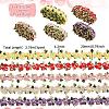 15 Yards 5 Colors Polyester Flower Lace Trim OCOR-PH0002-80-2