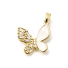 Brass Clear Cubic Zirconia Pendants KK-B187-01G-01B-1