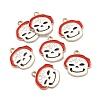 Halloween Light Gold Tone Alloy Enamel Pendants ENAM-P247-14KCG-2