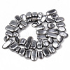 Electroplate Natural Freshwater Shell Beads Strands SHEL-R049-025-1