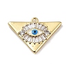 Rack Plating Brass Micro Pave Cubic Zirconia and Enamel Pendants KK-Q786-05G-1