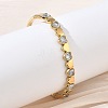 304 Stainless Steel & Glass Hinged Bangles for Women BJEW-Z178-05G-3