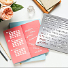 Schedules Theme Stainless Steel Cutting Dies Stencils DIY-WH0279-088-5