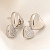 Rack Plating Heart Brass Micro Pave Clear Cubic Zirconia Stud Earrings EJEW-H143-26P-2