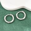 Brass Huggie Hoop Earrings KK-CBA8324-18D-P-1
