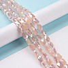 Faceted Electroplated Glass Beads Strands GLAA-G092-C-4