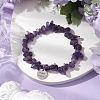 Natural Amethyst Stretch Bracelets BJEW-JB11147-11-2