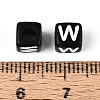 Initial Acrylic Horizontal Hole Beads OACR-ZX006-35W-3