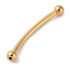 304 Stainless Steel Curved Tube Beads LS-STAS-M061-04G-2
