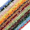 Electroplate Transparent Glass Beads Strands EGLA-A046-01B-M-1